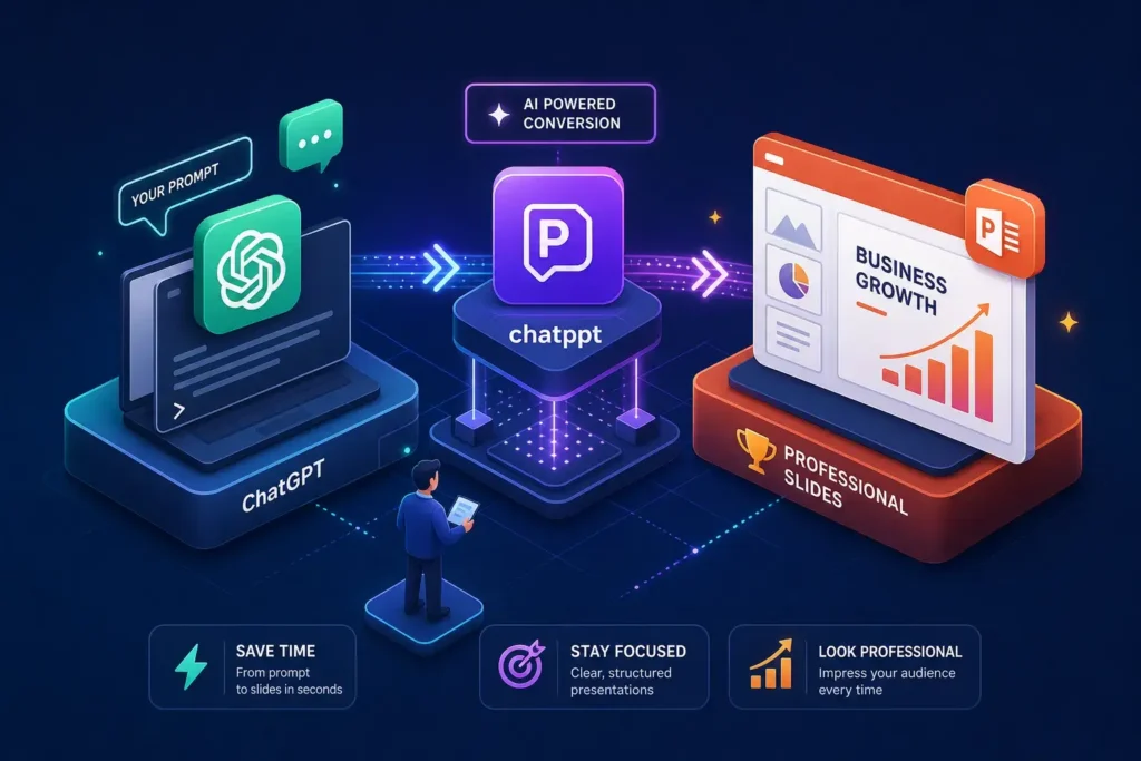 How to Use chatppt to Convert ChatGPT Prompts into Professional PowerPoint Slides